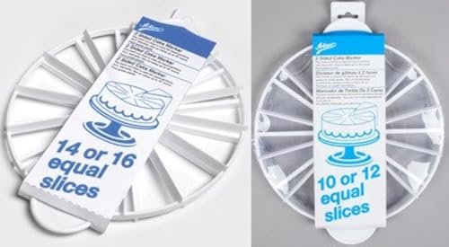 Ateco Set of 2 Cake Portion Markers 10 or 12 Slices  14 or 16 Slices