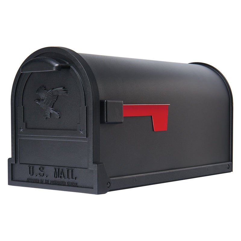ARCHITECTURAL MAILBOXES Gibraltar Mailboxes Arlington Large Capacity Galvanized Steel Textured Black PostMount Mailbox AR15B000