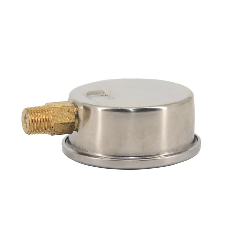 Brass Movement Stainless Steel Shell 60mm Oil Filled Pressure Gauge 350KG - Image 4