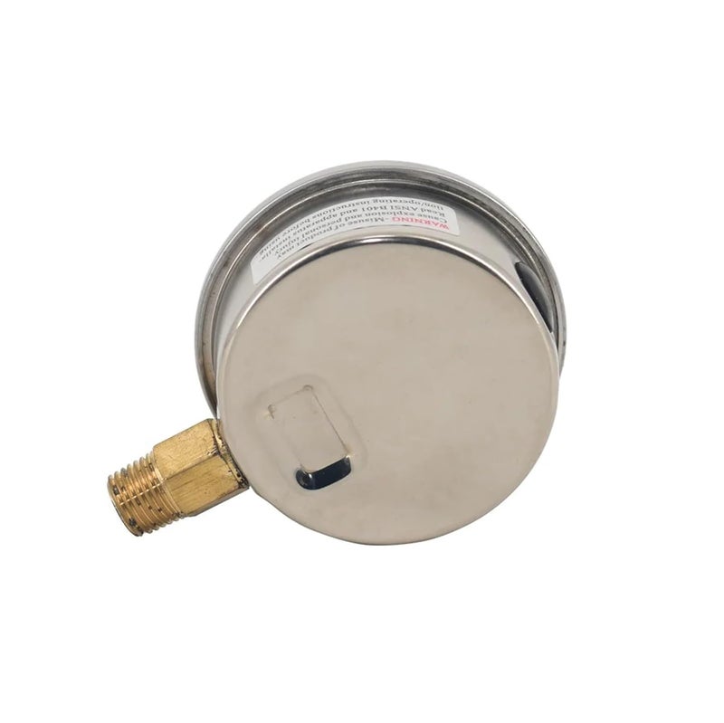 Brass Movement Stainless Steel Shell 60mm Oil Filled Pressure Gauge 350KG - Image 5