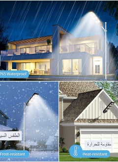 Beauenty Outdoor LED Solar Street Light with Motion Sensor LED Solar Light Street Lamp Powered Floodlight Patio Yard Garage Waterproof with Remote Control（No Pole）  - Image 4
