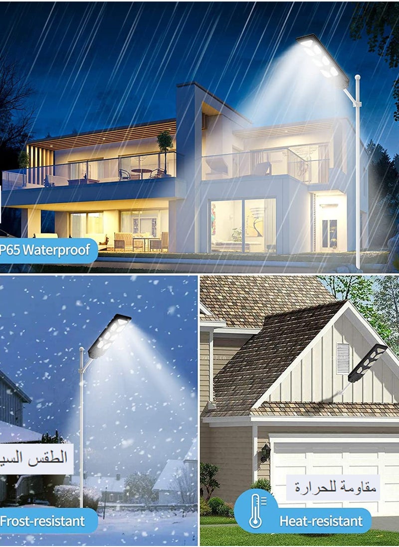 Beauenty Outdoor LED Solar Street Light with Motion Sensor LED Solar Light Street Lamp Powered Floodlight Patio Yard Garage Waterproof with Remote Control（No Pole）  - Image 4