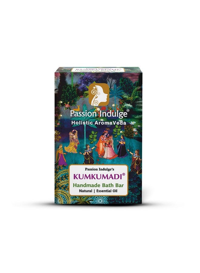 باشن إندلج صابون كومكومادي المصنوع يدويًا، قالب حمام طبيعي للبشرة المتوهجة واللمعان والسطوع مع زيت نجيل الهند و16 عشبة لجميع أنواع البشرة - Image 1