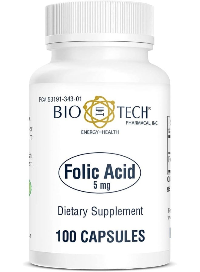 Bio-Tech Pharmacal Folic Acid (5Mg, 100 Count) - Image 2