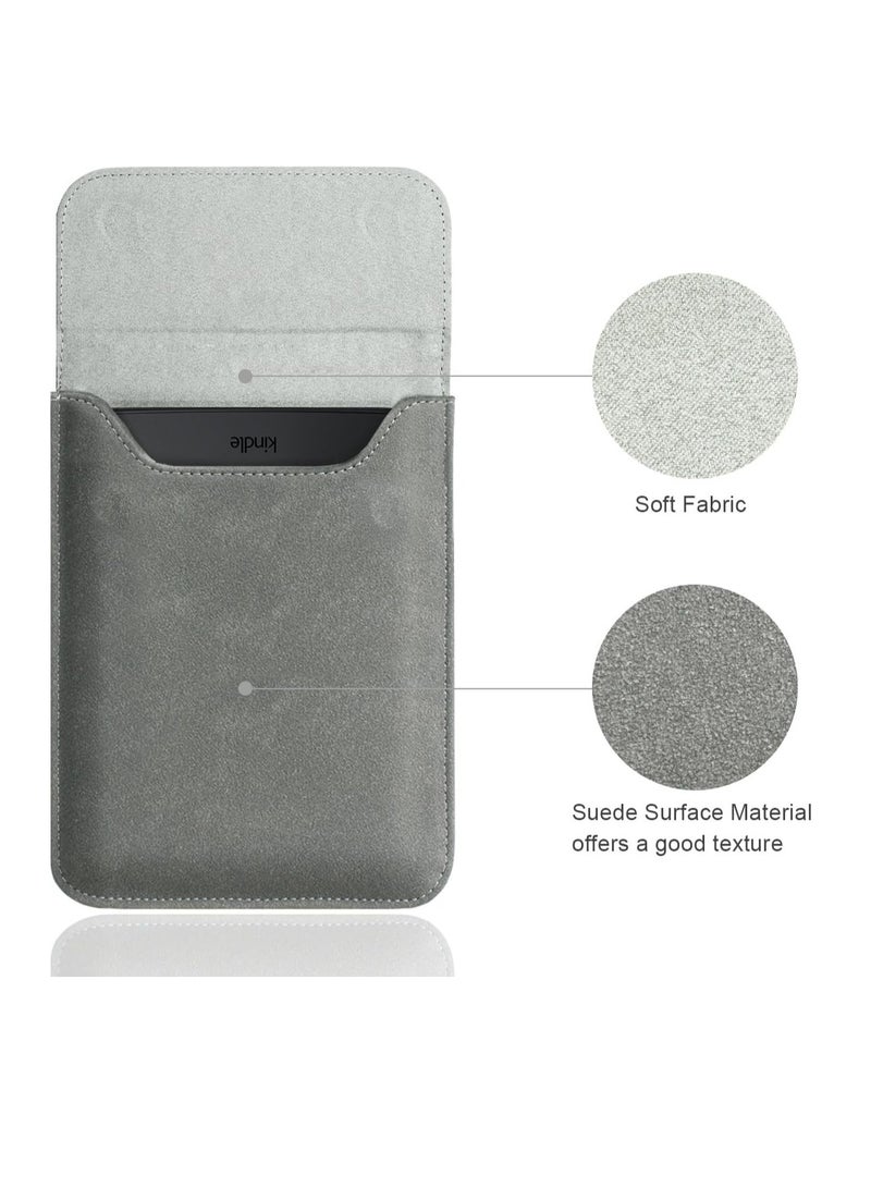 6-Inch Sleeve for Kindle (2022, 2019, Paperwhite* Not 6.8",8th Gen 2016, 4/5, Touch): Protective Pouch Case, Gray.