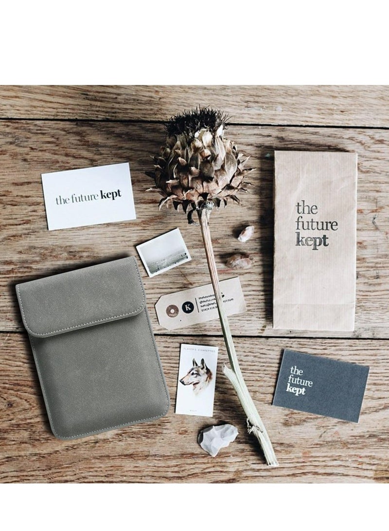 6-Inch Sleeve for Kindle (2022, 2019, Paperwhite* Not 6.8",8th Gen 2016, 4/5, Touch): Protective Pouch Case, Gray.