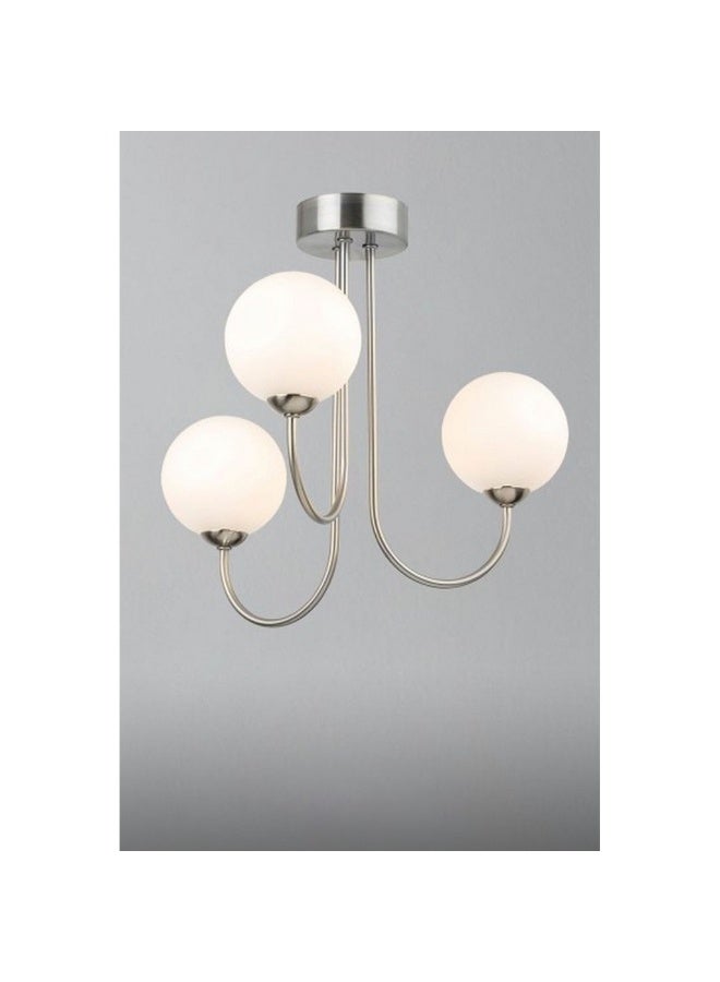 Cluc Silver Globo di vetro Chandelier - 3 globes - Image 1