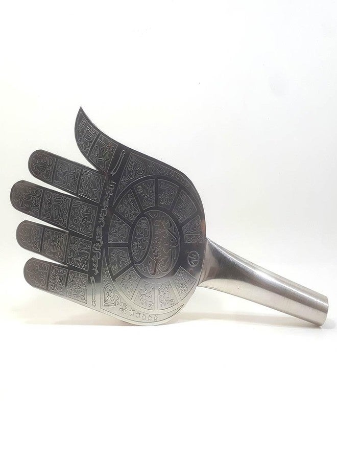 Alam Panja Small Panja for Desk,Office, Home decore/Gift. Decorative Showpiece - 33 cm (Steel, Silver) - Image 4
