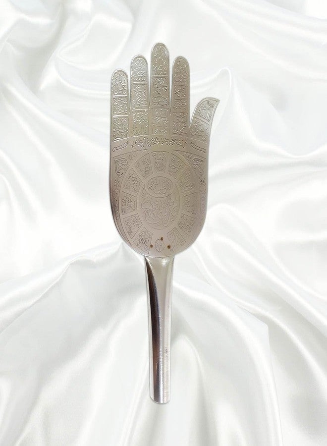Alam Panja Small Panja for Desk,Office, Home decore/Gift. Decorative Showpiece - 33 cm (Steel, Silver) - Image 1