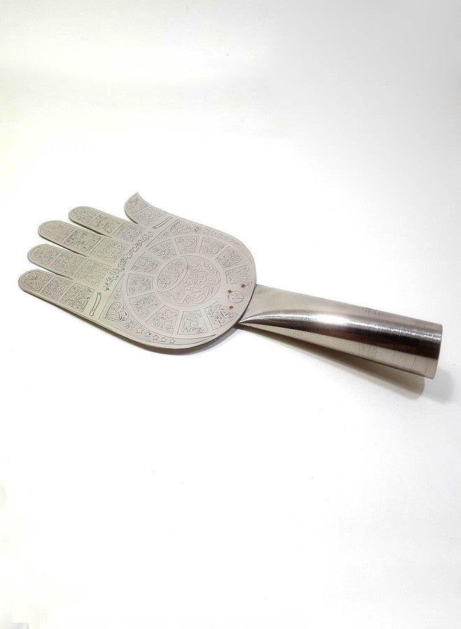 Alam Panja Small Panja for Desk,Office, Home decore/Gift. Decorative Showpiece - 33 cm (Steel, Silver) - Image 2