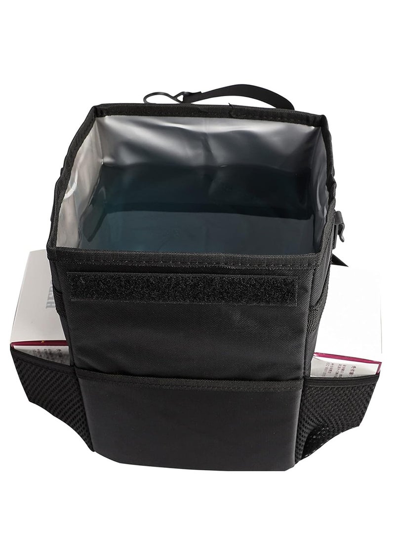 Generic - Car Trash Can with Lid Car Trash Bag Hanging with Waterproof Inner Layer and Storage Pockets Leakproof Collapsible Garbage Can with Solid Structure Support - Image 1