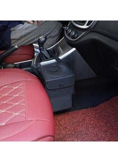 Generic Car Trash Can with Lid Car Trash Bag Hanging with Waterproof Inner Layer and Storage Pockets Leakproof Collapsible Garbage Can with Solid Structure Support  - Image 2