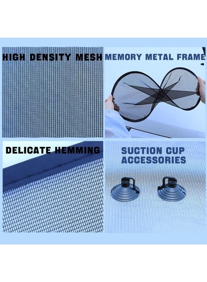 EasyLife 2 Pieces Car Window Shades Covers Breathable Mesh Baby Car Window Cover with Suction Cup - Image 4
