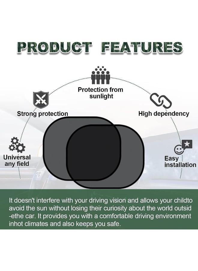 EasyLife 2 Pieces Car Window Shades Covers Breathable Mesh Baby Car Window Cover with Suction Cup - Image 5