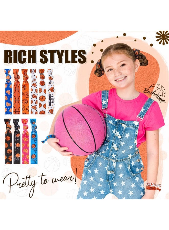 Hanaive 20 Pcs Basketball Hair Ties Girls Basketball Gifts Elastic Ponytail Holders No Crease Ribbon Hair Bands for Women, Player, and Coaches, 10 Styles - Image 4