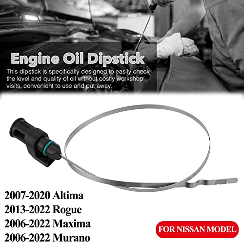 E-Vniko CVT Transmission Oil Level Dipstick Indicator Gauge Compatible for Nissan Altima 2007-2020 | Rogue 2013-2022 | Maxima Murano 2006-2022 Replacement Gauge Assy Oil Level 31086-JA00A - Image 2
