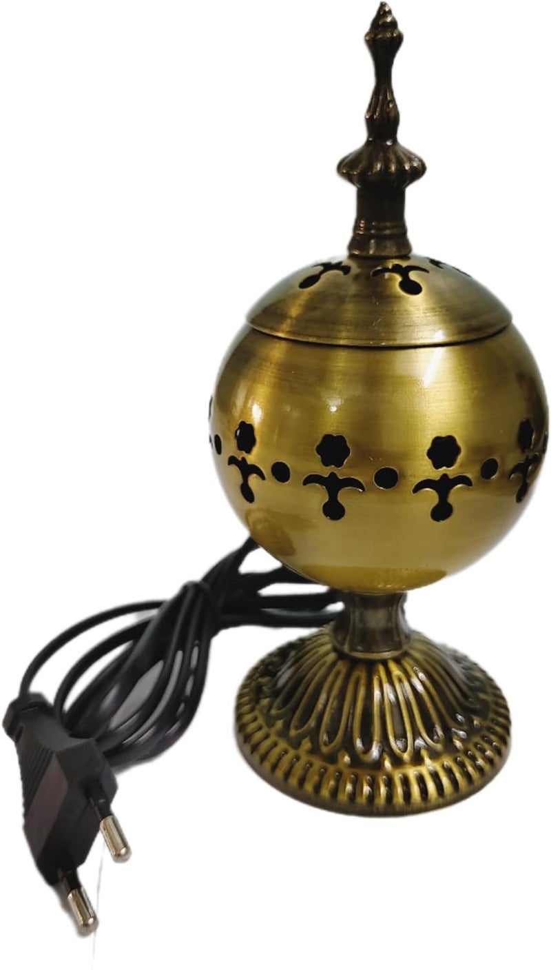 HOPE KART Hope Kart Electric Table Top Camphor Diffuser for Home Fragrance Kapoor Dani Incense Holder Essential Oil Aroma Burner Metal 18L X 75 Dia Mix Colors Pack of 1 