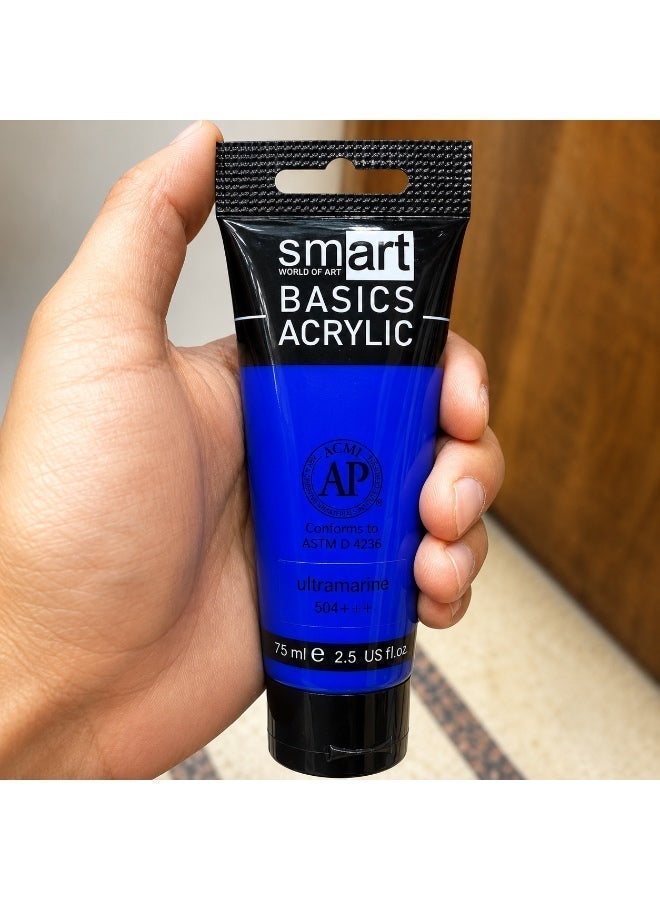 Smart Acrylic 75ml Tube - Ultramarine 504 (BLUE)