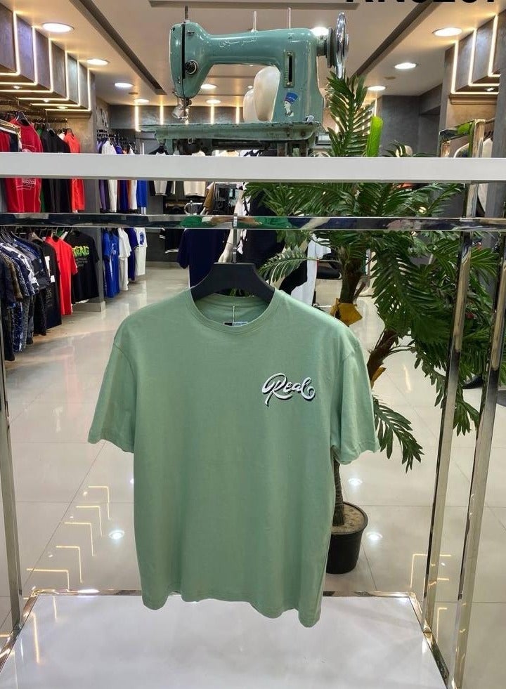 BLUE MAX COTTON Men's Round T-shirt printed  - Image 1