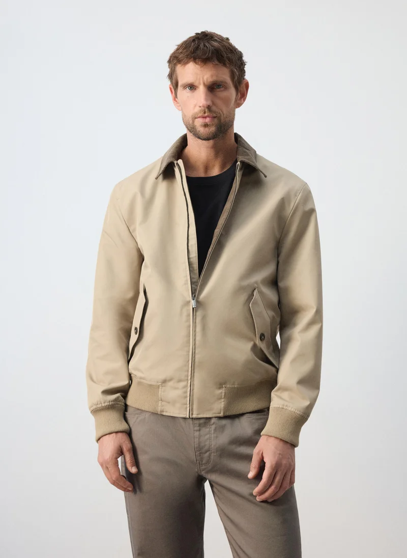 Water-Repellent Cotton Blend Jacket