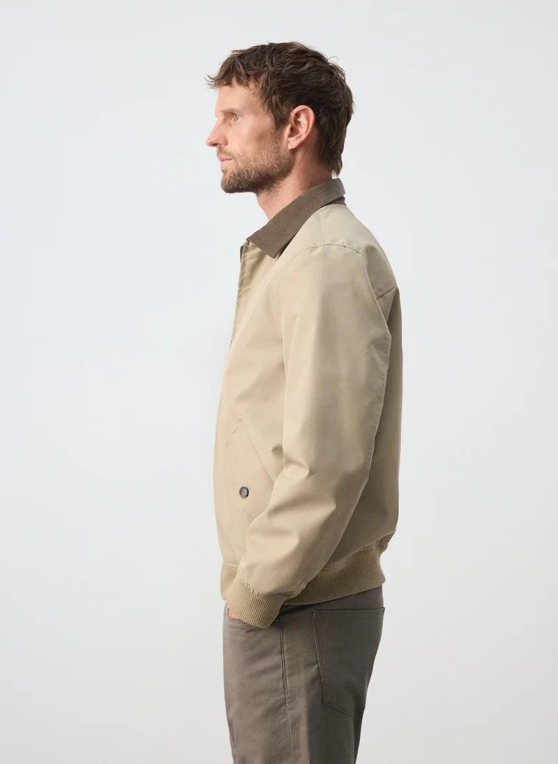 Mango Man 07-ARENA Water-Repellent Cotton Blend Jacket for Men | Best Price UAE