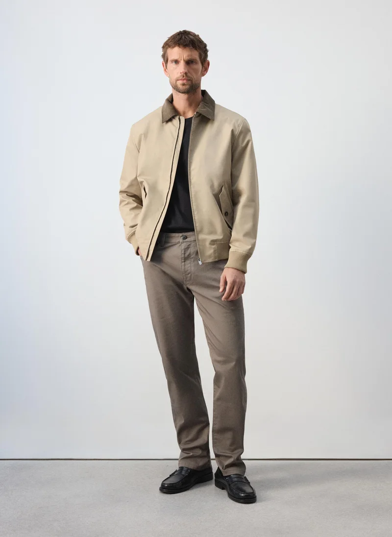 Mango Man 07-ARENA Water-Repellent Cotton Blend Jacket for Men | Best Price UAE
