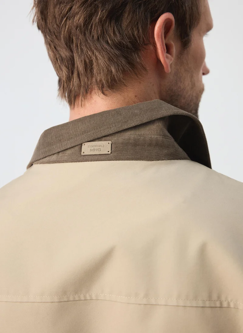 Mango Man 07-ARENA Water-Repellent Cotton Blend Jacket for Men | Best Price UAE