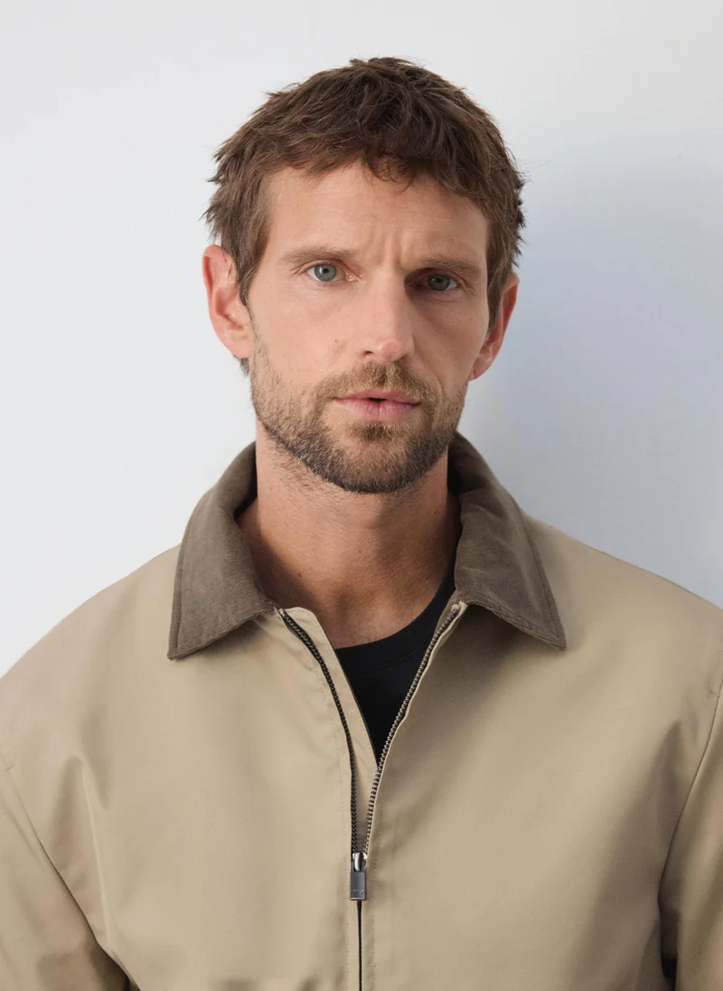 Mango Man 07-ARENA Water-Repellent Cotton Blend Jacket for Men | Best Price UAE