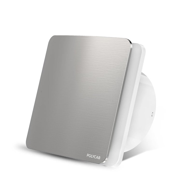 Polycab Freshly Prime 150mm Air Exhaust fan for Kitchen Bathroom Noiseless Sleek Design Easy to Clean High Speed Powerful Motor 100 Copper Winding 3 Year WarrantySteel Finish