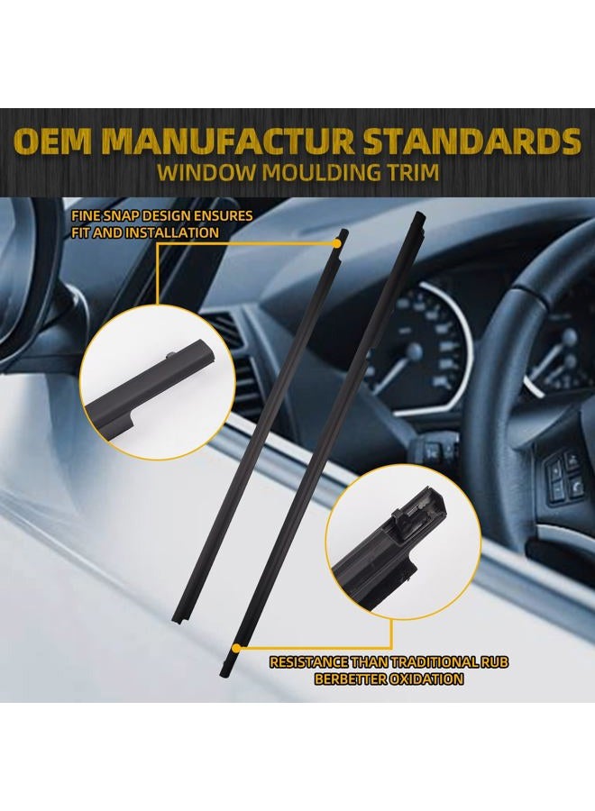 Dasbecan Weatherstrip Window Seal Car Window Moulding Trim 4pcs Compatible with Toyota Highland 2008 2009 2010 Replaces# 75720-0E030 75710-0E030 75740-0E030 75730-0E030 - Image 4