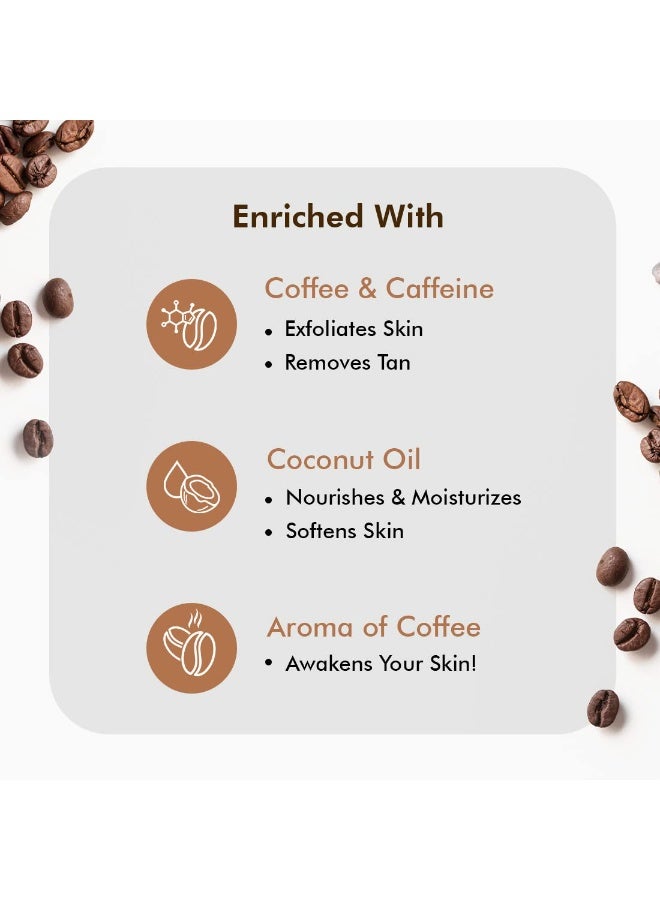 MCaffeine mcaffeine Exfoliating Coffee Body Scrub Powder Jar for Tan Removal&Soft-Smooth Skin|De-Tan Bathing Scrub With Coconut Oil,Removes Dirt&Dead Skin From Neck,Knees,Elbows&Arms|All Skin Types-55Gm,Unisex  - Image 2