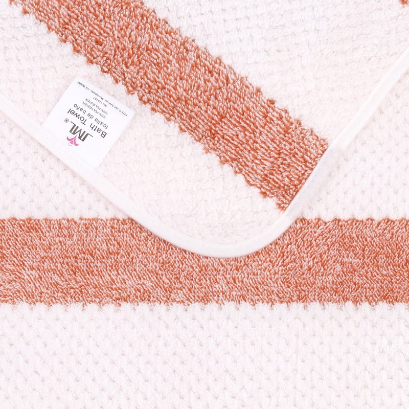 جي ام ال مناشف حمام الألياف الدقيقة jml من منشفة حمام 2 حزمة (30 "" × 60 "") ناعمة كبيرة فائقة الاستخدام والتجفيف السريع متعددة الأغراض للرياضة اللياقة البدنية اليوغا الشريط البرتقالي - Image 3