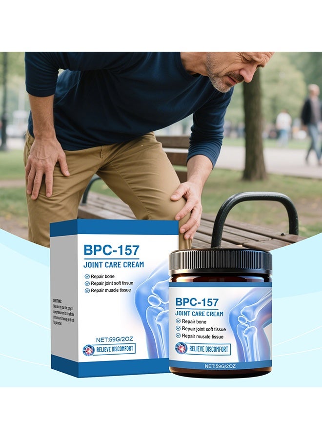 سيمونث كريم BPC-157 للعناية بالمفاصل، كريمات سريعة المفعول لتخفيف عدم الراحة في العضلات والمفاصل، كريم ألم المفاصل يخفف من التصلب الفقري العنقي، آلام وخدر العمود الفقري القطني، كريم موضعي لمفصل الركبة، نشاطات المفاصل في جميع أنحاء الجسم، 59 جم - Image 1