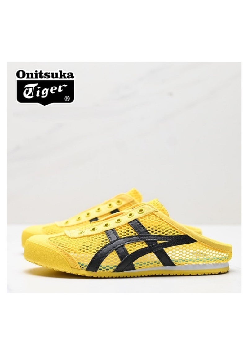 Onitsuka Tiger 【Summer Only】Men and Women Mexico66 Sabot - Slip On Canvas Cool Summer Casual Sandals Shoes Yellow/Black  - Image 2