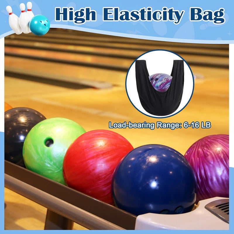 COITEK Bowling Seesaw Bag 2 Pack, Bowling Polisher Bag Carrier Ball Cleaner Holder, Black, 15' X 16' - Image 4