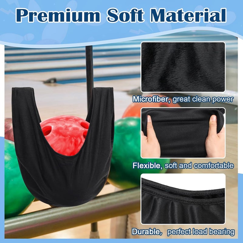 COITEK Bowling Seesaw Bag 2 Pack, Bowling Polisher Bag Carrier Ball Cleaner Holder, Black, 15' X 16' - Image 2