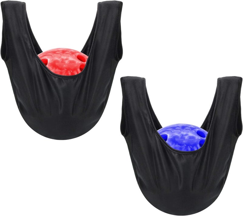 COITEK Bowling Seesaw Bag 2 Pack, Bowling Polisher Bag Carrier Ball Cleaner Holder, Black, 15' X 16' - Image 1