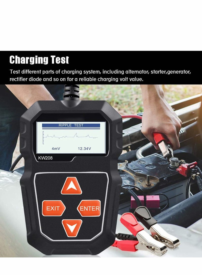 Excefore 12V Car Battery Tester, 100-2000 CCA Load Tester Automotive Alternator Digital Auto Analyzer Charging Cranking System for Truck Marine Motorcycle SUV Boat - Image 5