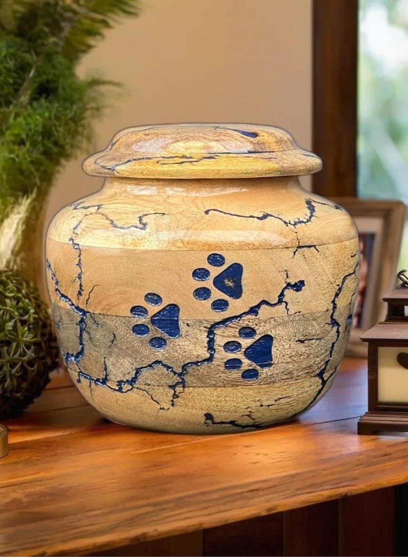 GGOOT Wooden Urn for Dog Wooden Pet urn Cremation Urn for pet Urns for Dogs Ashes Wooden Pet Urn Box Small Wooden urn (Keepsake (20 LBS), Paw Tribute Urn) - Image 4