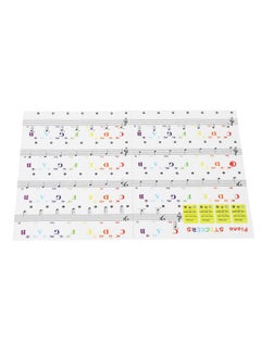 Thoraya Piano Keyboard Stickers Multipurpose Removable Transparent Piano Keyboard Note Labels for 88 61 49 37 Keys for Beginners Kids  - Image 5