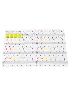 Thoraya Piano Keyboard Stickers Multipurpose Removable Transparent Piano Keyboard Note Labels for 88 61 49 37 Keys for Beginners Kids  - Image 1