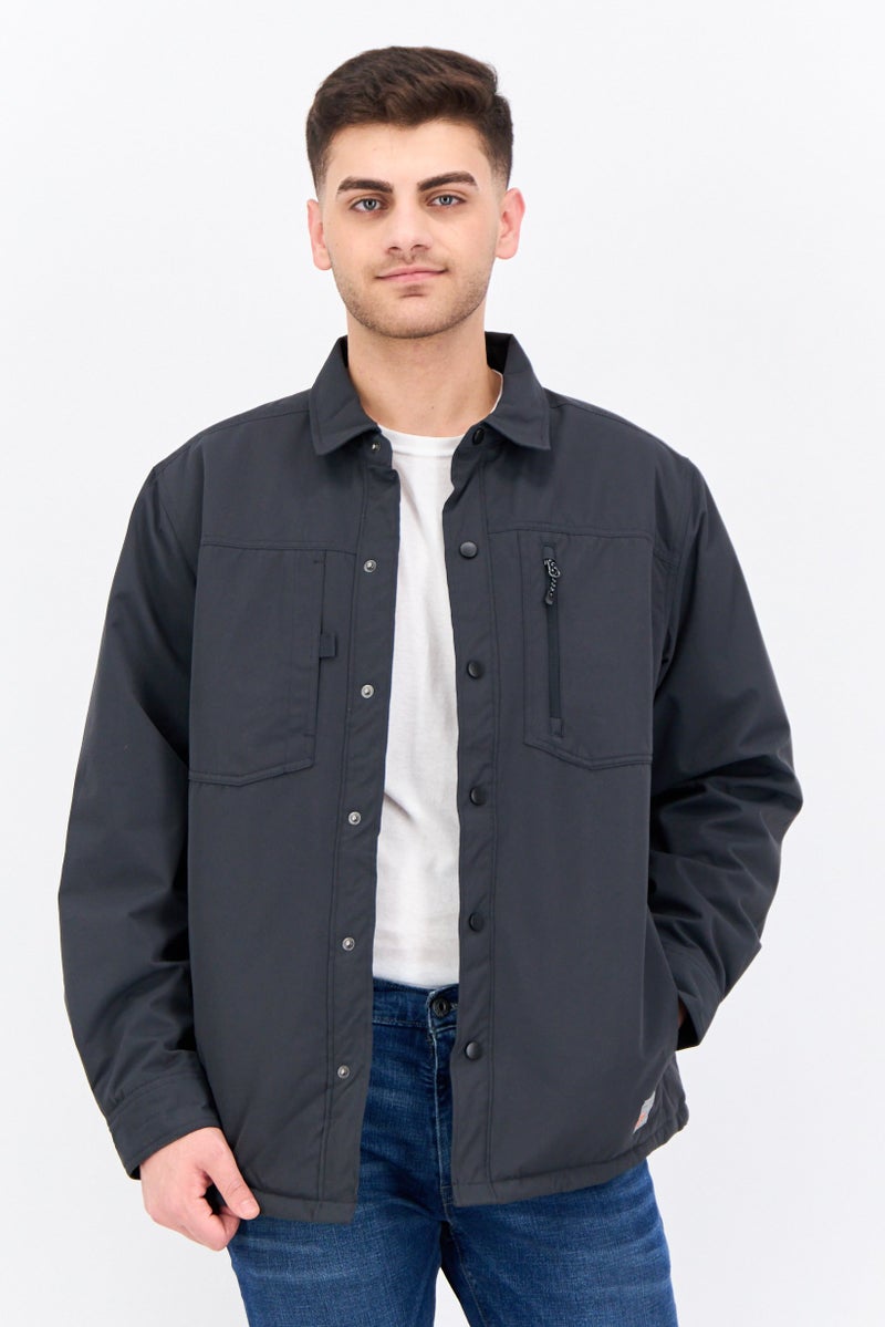 Free Country Men Brand Logo Jacket Shirt, Dark Grey - Image 1