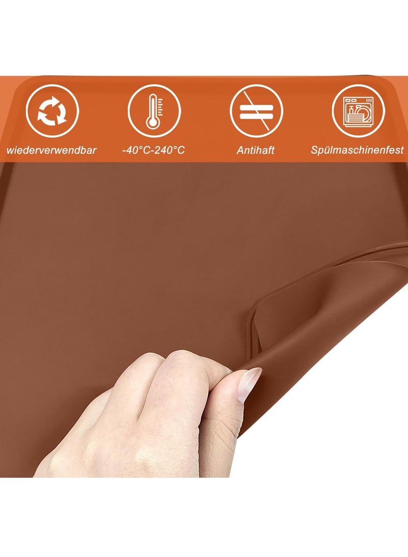 4 Pcs Silicone Dehydrator Sheets with Edge for 14" x 14" Trays, Non-stick Silicone Tray Liner for Excalibur Dehydrator, Reusable Dehydrator Mats Square Dryer for Jerky, Fruit, Meat, Herbs, Crackers - Image 2