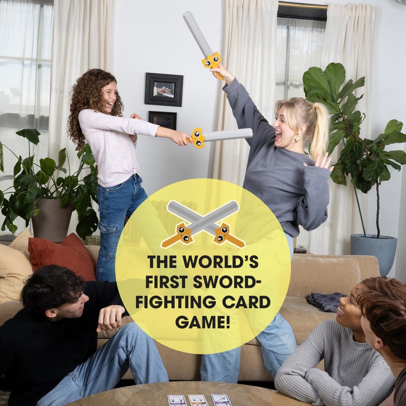 Exploding Kittens Let's Hit Each Other with Fake Swords 3-6 Players - Ages 7+ - 15 Minutes to Play - A Sword Fighting Card Game - Party Game, Family Game Night, Kid and Adult Card Game - Image 3