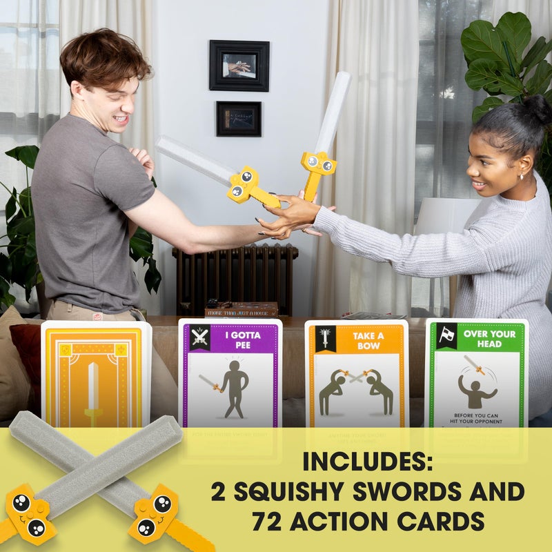 Exploding Kittens Let's Hit Each Other with Fake Swords 3-6 Players - Ages 7+ - 15 Minutes to Play - A Sword Fighting Card Game - Party Game, Family Game Night, Kid and Adult Card Game - Image 2