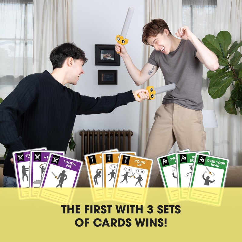 Exploding Kittens Let's Hit Each Other with Fake Swords 3-6 Players - Ages 7+ - 15 Minutes to Play - A Sword Fighting Card Game - Party Game, Family Game Night, Kid and Adult Card Game - Image 5
