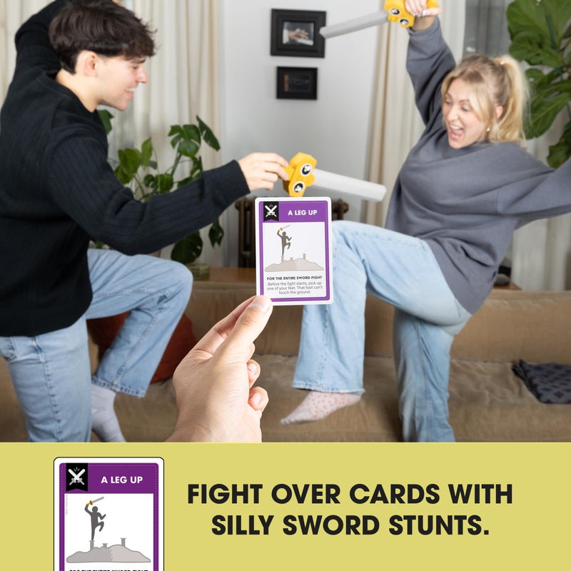 Exploding Kittens Let's Hit Each Other with Fake Swords 3-6 Players - Ages 7+ - 15 Minutes to Play - A Sword Fighting Card Game - Party Game, Family Game Night, Kid and Adult Card Game - Image 4