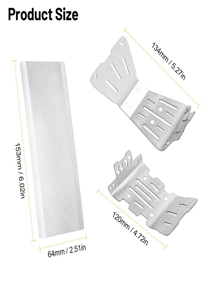 daitoku RC Car Skid Plate Set, daitoku Stainless Steel Chassis Armor RC Chassis Front & Rear Protector for Arrma 1/10 Gorgon 2WD - Image 4