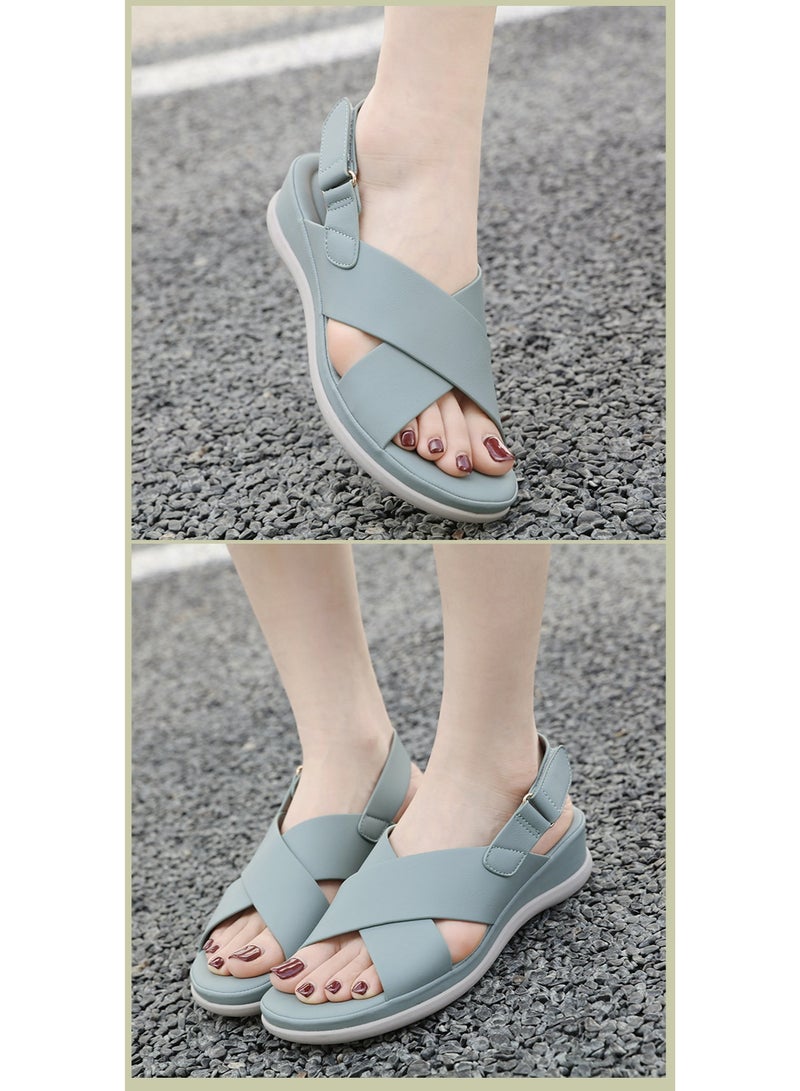 NIBEMINENT Summer Sweet Sandals For Women Fashionable Atmospheric Casual Breathable Comfortable Large-Sized Thick-Soled Shoes Beach Sandals  - Image 3