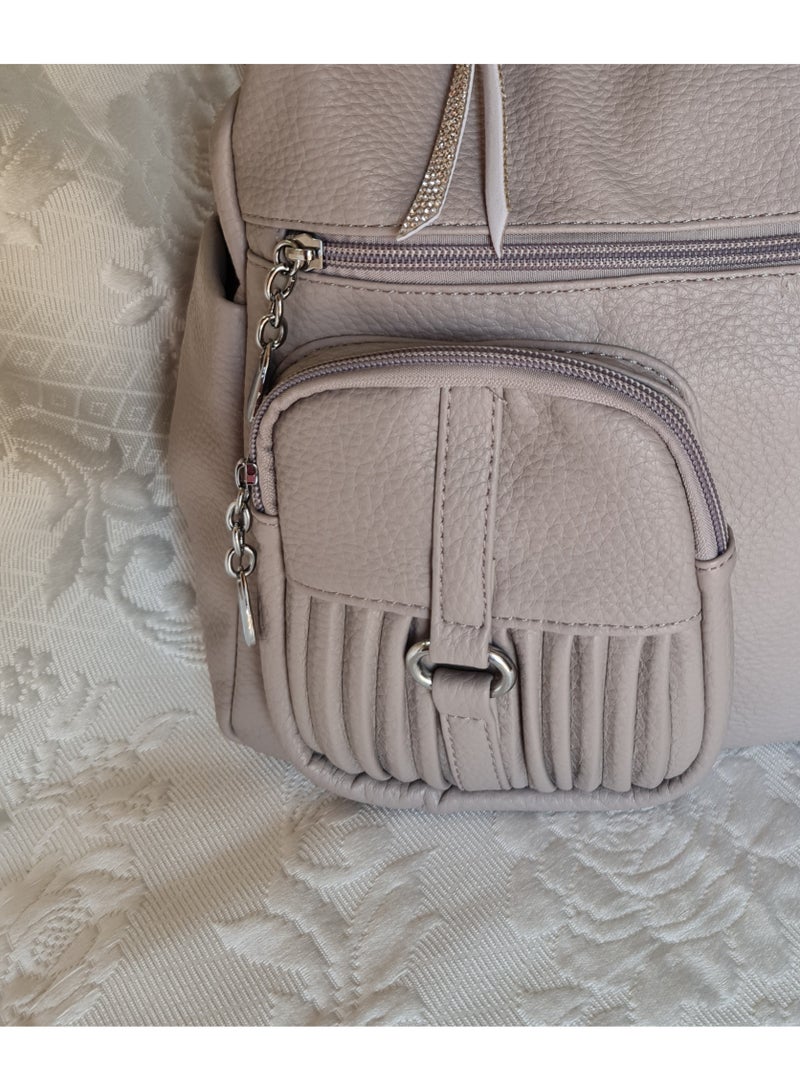 Women’s Faux Leather Shoulder Bag with Multiple Pockets – Elegant and Practical for Daily Use and Students - Image 3